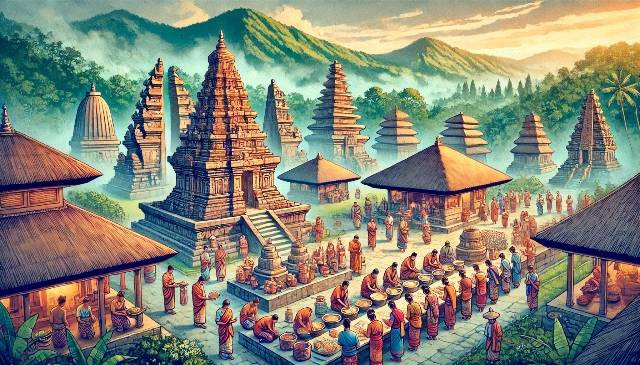 Ilustrasi: Peranan Upacara Keagamaan Di Candi Cetho Dalam Melestarikan Budaya Lokal. Sumber Gambar: A Rima Mustajab 