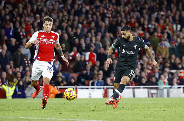 Arsenal vs Liverpool di Liga Inggris. Dok: Reuters/Peter Cziborra