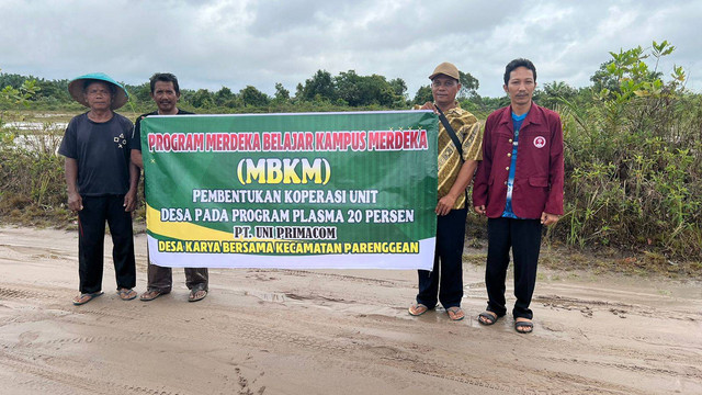 Pengecekan lahan plasma Koperasi Tunas Karya. Sumber: Foto pribadi