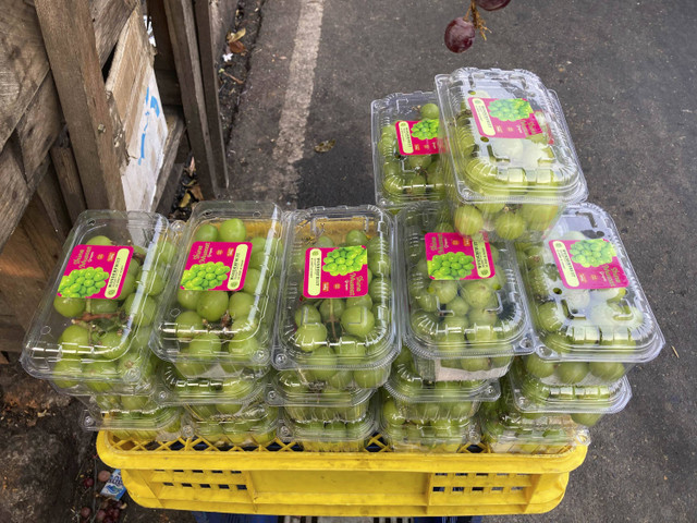 Buah-buahan anggur yang dijual di Jakarta Timur, Selasa (29/10/2024). Foto: Alya Zahra/kumparan 