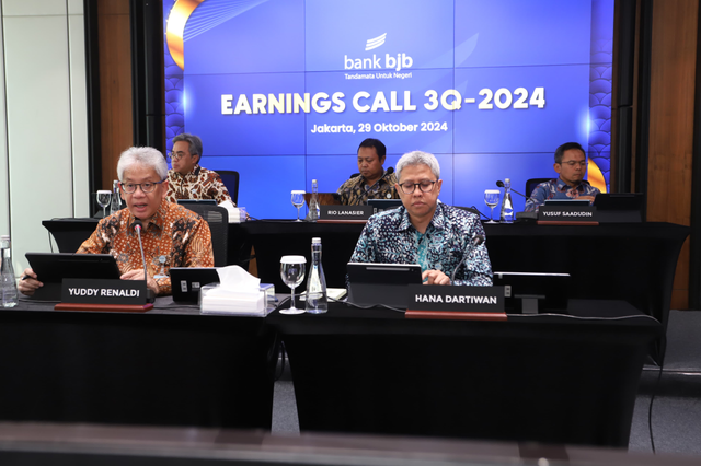 bank bjb menggelar Earnings Call 2Q-2024 di Jakarta, Selasa (29/10/2024). Foto: Dok. bank bjb