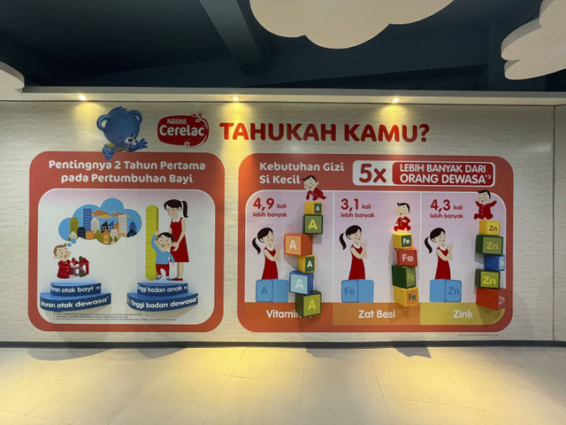 Edukasi gizi seimbang pada salah satu produk fortifikasi Nestle Indonesia. Foto: Dhini Hidayati/kumparan