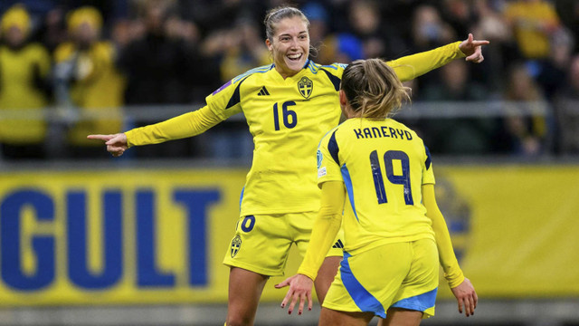 Playoff Euro Wanita 2025 semalam, Swedia melawan Luxembourg. Foto: Dok. SvFF