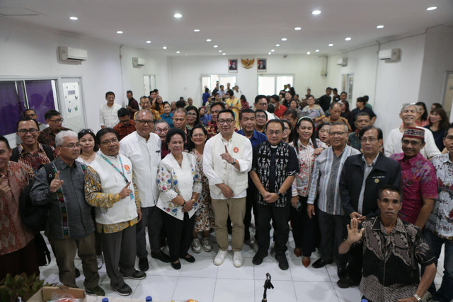 Cagub Jakarta, Ridwan Kamil, dalam Kegiatan Silaturahmi bersama PGIW DKI Jakarta, Jakarta Timur, Kamis (31/10/2024).  Foto: Dok. Tim Media Ridwan Kamil