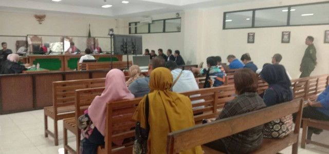 Suasana persidangan Dugaan Tindak Pidana Korupsi (Tipikor) atas tersakwa Sismantoro di Pengadilan Tipikor Jogja,  Warungboto, Umbulharjo, Kota Yogyakarta, Daerah Istimewa Yogyakarta (DIY), Kamis 31/10/2023)