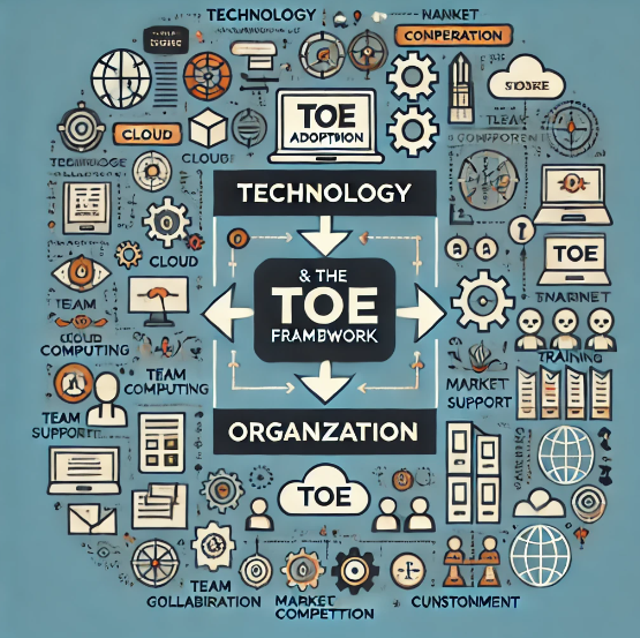 Gambar 1. Konsep IT Adoption dalam TOE Framework, sumber : diolah penulis