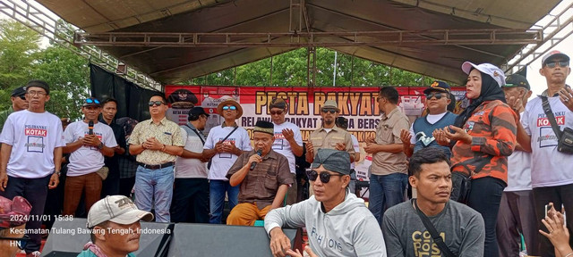 Sosialisasi kampanye kotak kosong di tulang bawang barat | foto: ist