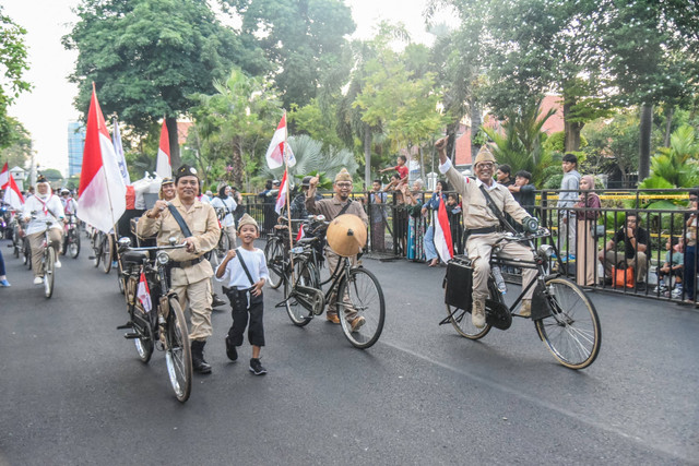 Gelaran Parade Surabaya Juang tahun lalu. Foto: Diskominfo Surabaya