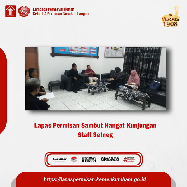 Lapas Permisan Sambut Hangat Kunjungan Staff Setneg