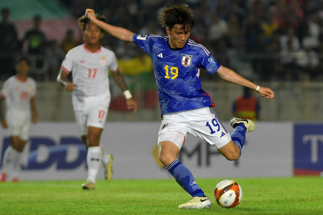 Pemain Timnas Jepang Koki Ogawa. Foto: Sai Aung MAIN / AFP