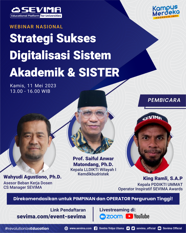 Ribuan Peserta Ikuti Seminar SEVIMA Seputar Digitalisasi Siakad & SISTER