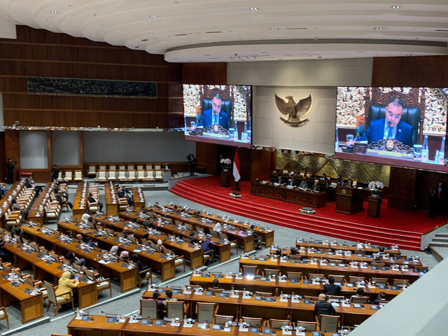 Suasana Rapat Paripurna DPR pada Selasa (5/11/2024). Foto: Luthfi Humam/kumparan