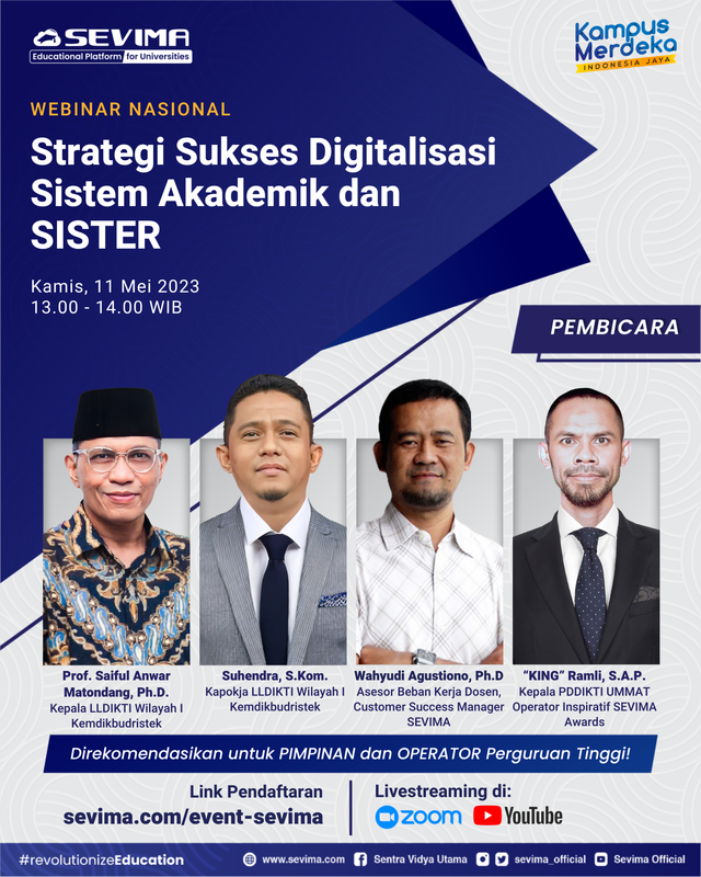 Ribuan Peserta Ikuti Seminar SEVIMA Seputar Digitalisasi Siakad & SISTER