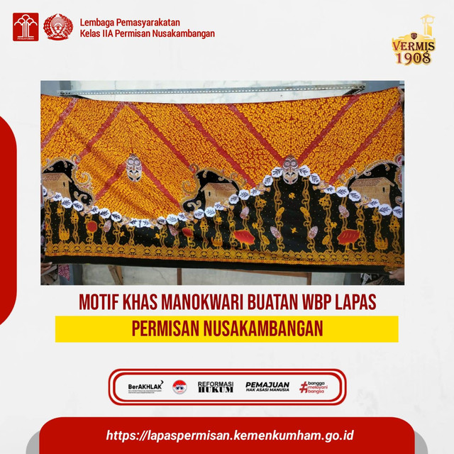 Motif Khas Manokwari Buatan WBP Lapas Permisan Nusakambangan