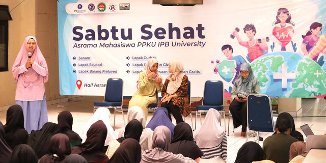 Gelar Acara Sabtu Sehat, Agrianita SKHB IPB Jadi Ibu Asuh Asrama Mahasiswa