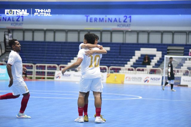 Timnas Futsal Indonesia melawan Australia di Grup B Piala AFF Futsal di Nakhon Ratchasima, Thailand, Selasa (5/11/2024). Foto: Dok. FFI