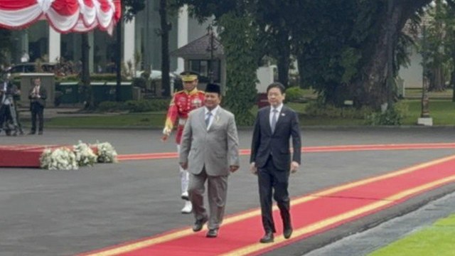 Presiden Prabowo Subianto menerima kunjungan dari PM Singapura Lawrence Wong di Istana Merdeka Jakarta, Rabu (6/11/2024). Foto: Luthfi Humam/kumparan