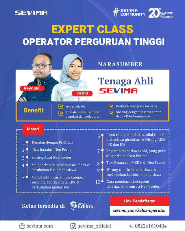 Ribuan Peserta Ikuti Seminar SEVIMA Seputar "Expert Class Operator Kampus"