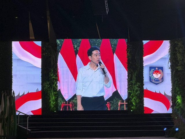 Wapres Gibran Rakabuming Raka di acara Rakernas Pemerintah Pusat dan daerah 2024 di SICC Bogor, Kamis (7/11/2024). Foto: Luthfi Humam/kumparan