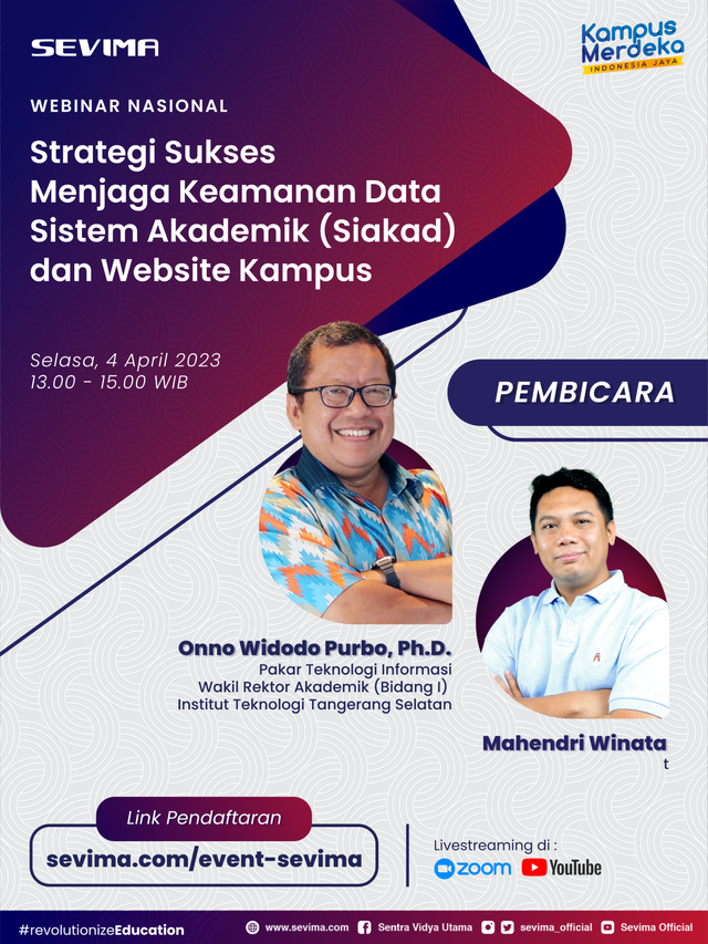 Onno W. Purbo, Ph.D. Jadi Narasumber dalam Webinar Nasional SEVIMA