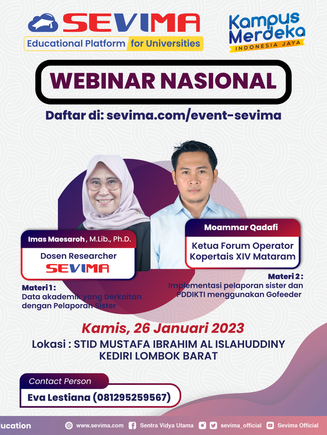 Moammar Qadafi Jadi Narasumber dalam Webinar Nasional SEVIMA