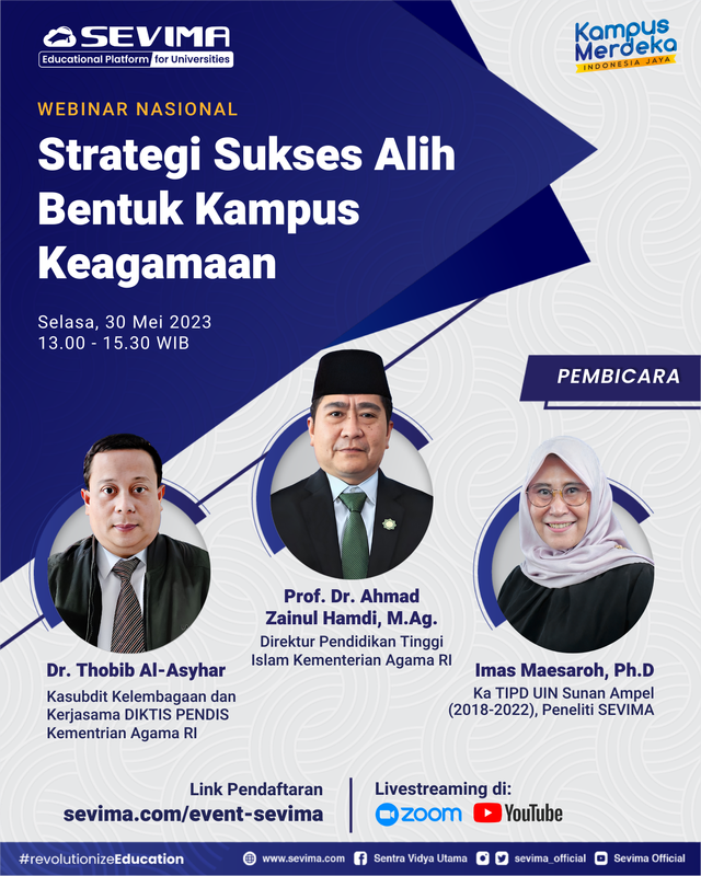  Prof. Dr. Ahmad Zainul H., M.Ag. Jadi Narasumber dalam Webinar Nasional SEVIMA