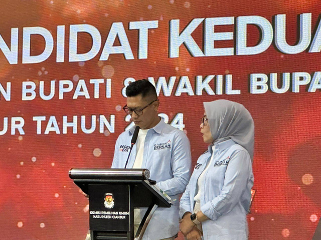 Calon Bupati dan Wakil Bupati Cianjur Deden Nasihin dan Efa Fatimah. (Foto: Istimewa)