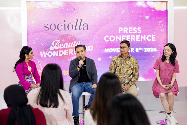 Konferensi pers Sociolla Beauty Wonderland 2024, Sociolla perkuat komitmen hadirkan produk kecantikan 100% BPOM. Foto: Sociolla