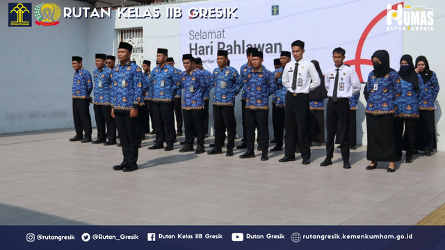 Meneladani Semangat Pahlawan: Rutan Gresik Laksanakan Upacara Hari Pahlawan