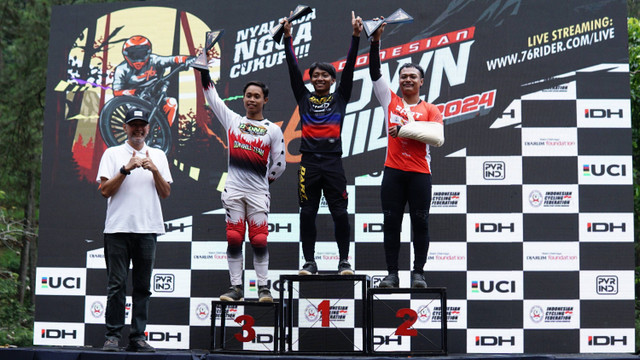 Juara umum balap sepeda downhill 76 Indonesian Downhill 2024. Foto: 76 Indonesian Downhill