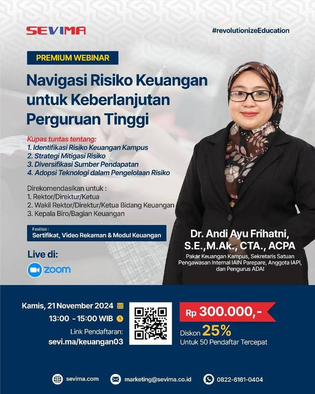 Dr. Andi Ayu Frihatni Jadi Narasumber dalam Webinar Nasional SEVIMA