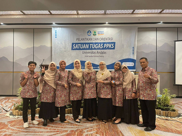 Pelantikan Satgas PPKS UNAND 2022/2023 (Sumber: Satgas PPKS UNAND)