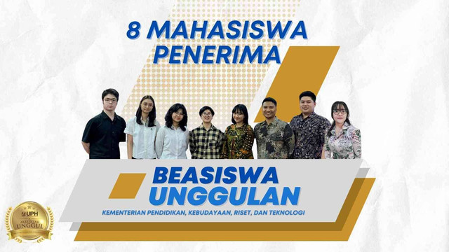 Delapan mahasiswa Universitas Pelita Harapan (UPH) berhasil meraih Beasiswa Unggulan dari Kementerian Pendidikan, Kebudayaan, Riset, dan Teknologi (Kemendikbudristek). Program Beasiswa Unggulan diumumkan secara resmi pada September 2024 dengan rangkaian proses seleksi ketat yang berlangsung sejak awal tahun.