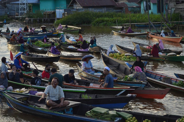 Pedagang di Pasar Terapung (dok.pribadi)