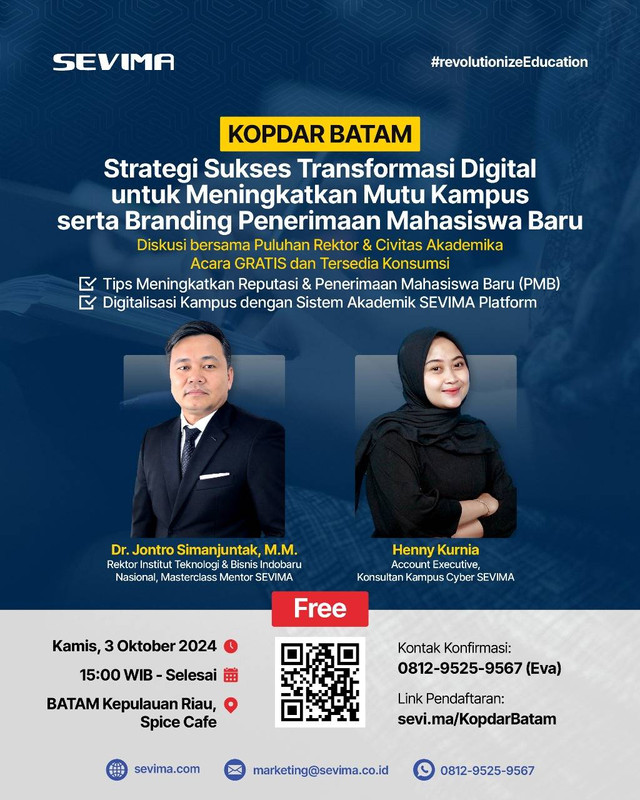 Ribuan Peserta Ikuti Seminar SEVIMA Seputar Transformasi Digital & Branding PMB