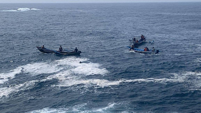 Seorang pemancing hilang terseret ombak di Tebing Congor, Pantai Jogan, Kapanewon Tepus, Kabupaten Gunungkidul, Selasa (12/11) pagi. Foto: Dok. Satlinmas Rescue Istimewa Wilayah Operasi I