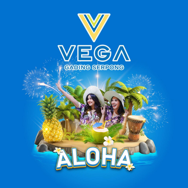 Vega Hotel Gading Serpong menawarkan perayaan tahun baru bertema ALOHA dengan dekorasi nuansa Hawaii. Foto: dok. Vega Hotel Gading Serpong 