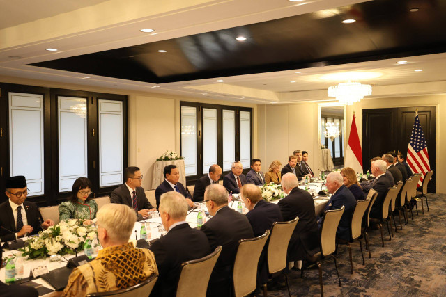 Presiden Prabowo Subianto melakukan pertemuan dengan The United States Indonesia Society (USINDO) di hari kedua lawatannya di Washington. Foto: Dok. Istimewa