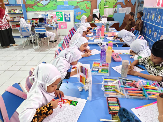 Ilustrasi gambar anak anak belajar dalam berbasis pendidikan karakter ( Sumber: Dokumentasi Pribadi)