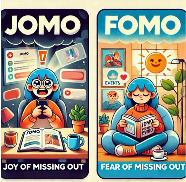 Perbandingan antara Jomo vs Fomo. Foto:Pribadi