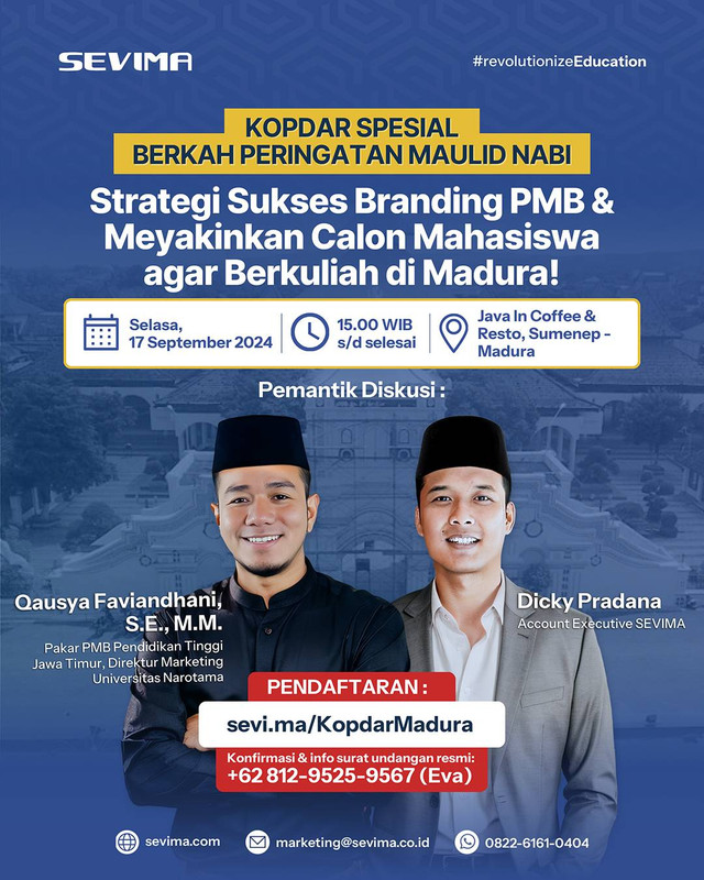 Ribuan Peserta Ikuti Seminar SEVIMA Seputar Branding PMB Kampus di Madura