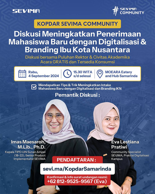 Ribuan Peserta Ikuti Seminar SEVIMA Seputar Digitalisasi & Branding PMB di IKN