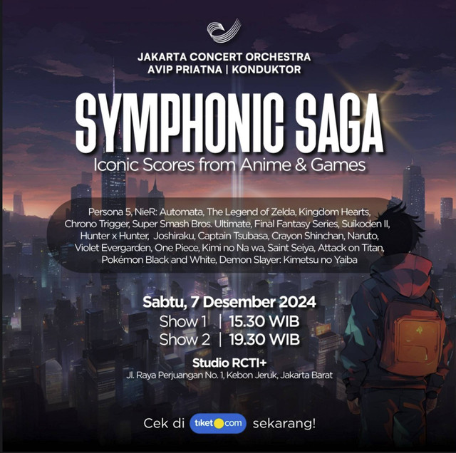 Poster konser Symphonic Saga: Iconic Scores from Anime & Games. Foto: Dok. Istimewa