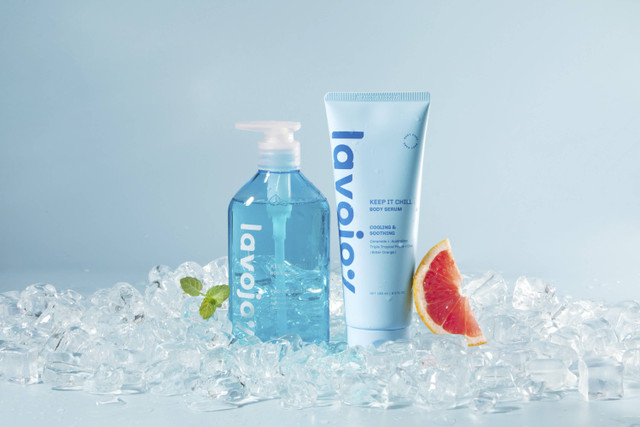 Deretan produk body care terbaru dari Lavojoy yang dirilis di Restoran Remboelan, Senayan City, Jakarta pada Selasa (12/11/2024). Foto: Dok. Lavojoy