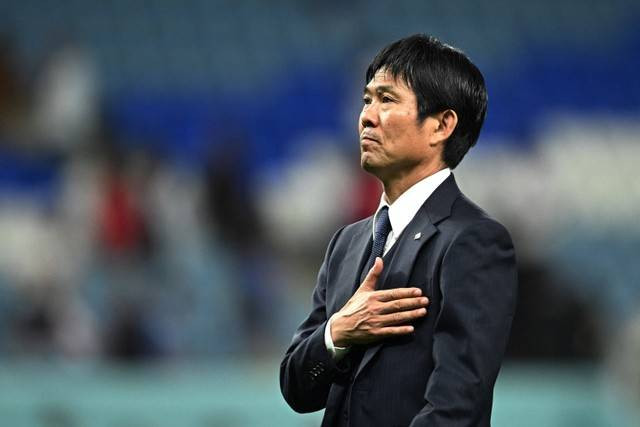 Pelatih Timnas Jepang, Hajime Moriyasu. Foto: Dylan Martinez/REUTERS