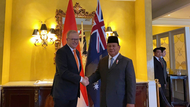 Presiden Prabowo Subianto menggelar pertemuan bilateral dengan Perdana Menteri (PM) Australia Anthony Albanese di Hotel Swissotel, Lima, Peru, Kamis (14/11/2024). Foto: Zamachsyari/kumparan