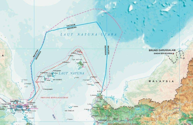 Laut Natuna Utara dalam Peta (Sumber: https://indonesia.go.id/peta-indonesia/22)