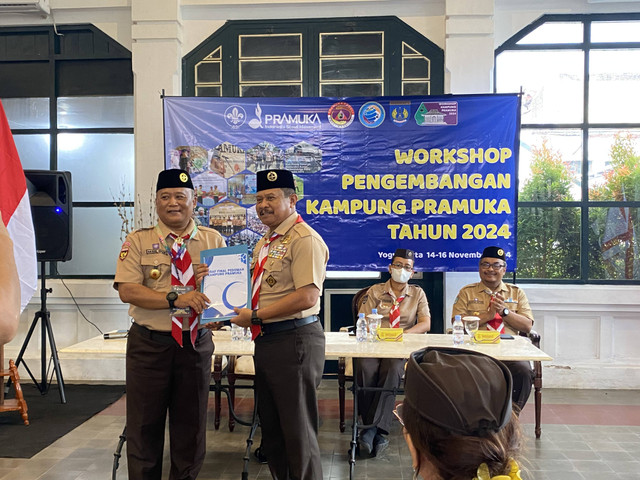 Penyerahan draf final pedoman kampung pramuka. Foto: Resti Damayanti/Pandangan Jogja