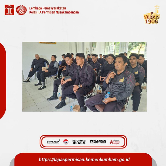 Tingkatkan Kewaspadaan Pengamanan KPLP Lapas Permisan Berikan Pengarahan  