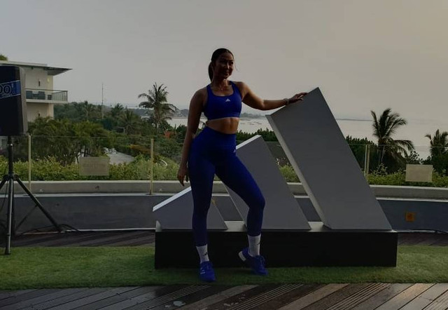 Andrea Dian Bimo, artis dan influencer fitness yang berpartisipasi dalam event “Bali Moves with adidas” di Kuta, Bali - IST